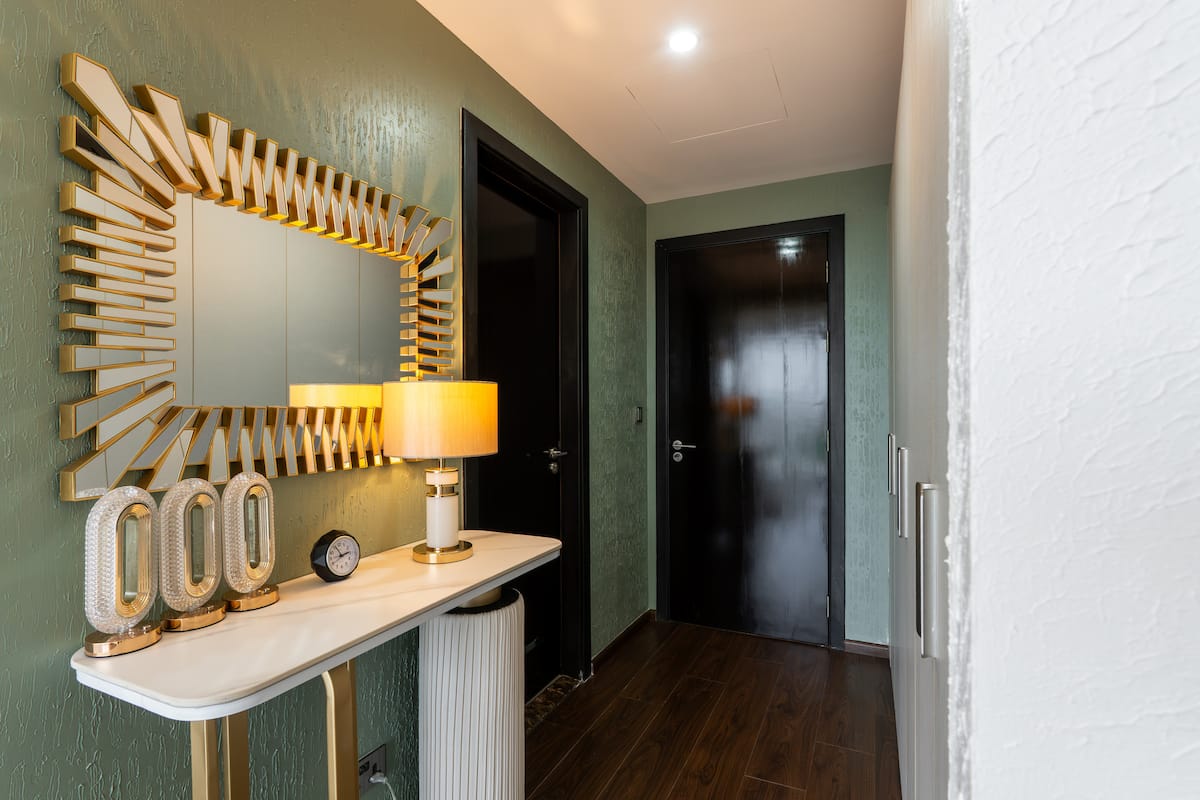 Elegant, well-kept entryway representing FlexStay's standard of care